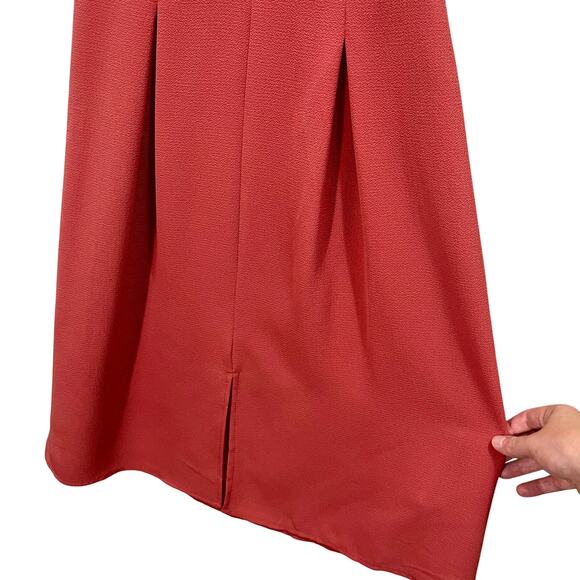 Monteau Salmon Pink Casual Midi Slip Dress Flutter Sleeves Button Front Size XS - Picture 7 of 9